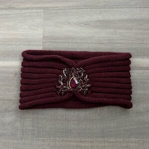 Woman’s cold weather jewel headband